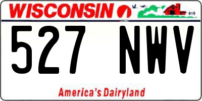 WI license plate 527NWV