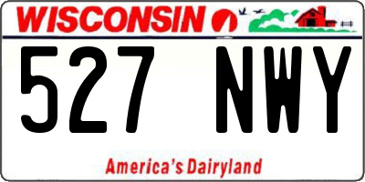WI license plate 527NWY