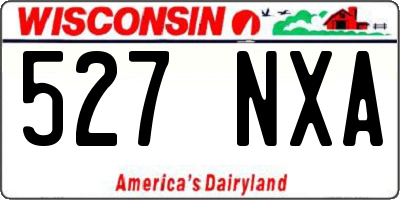WI license plate 527NXA