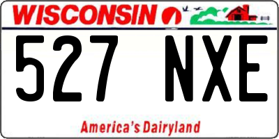 WI license plate 527NXE