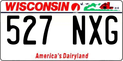 WI license plate 527NXG