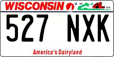 WI license plate 527NXK