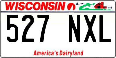 WI license plate 527NXL