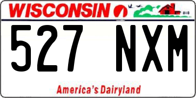 WI license plate 527NXM