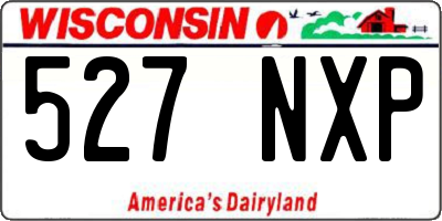 WI license plate 527NXP