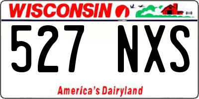 WI license plate 527NXS
