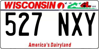 WI license plate 527NXY