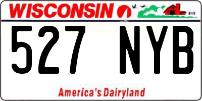WI license plate 527NYB