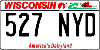 WI license plate 527NYD