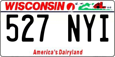 WI license plate 527NYI