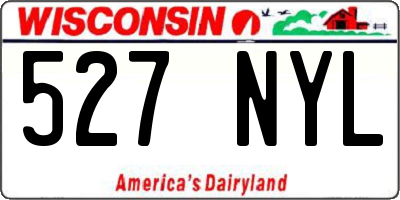 WI license plate 527NYL