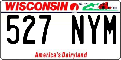 WI license plate 527NYM