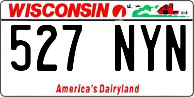 WI license plate 527NYN