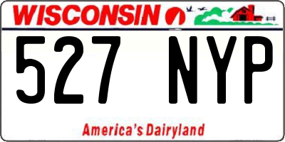 WI license plate 527NYP