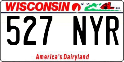 WI license plate 527NYR