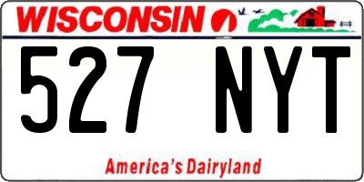 WI license plate 527NYT