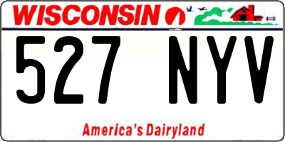 WI license plate 527NYV