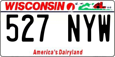 WI license plate 527NYW