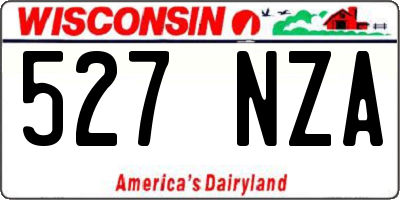 WI license plate 527NZA