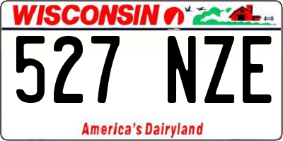 WI license plate 527NZE