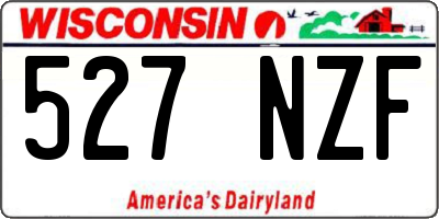 WI license plate 527NZF