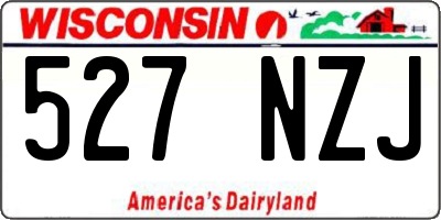 WI license plate 527NZJ
