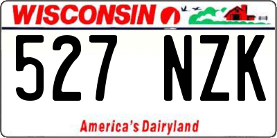 WI license plate 527NZK