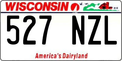 WI license plate 527NZL