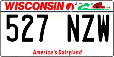 WI license plate 527NZW