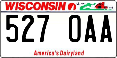 WI license plate 527OAA