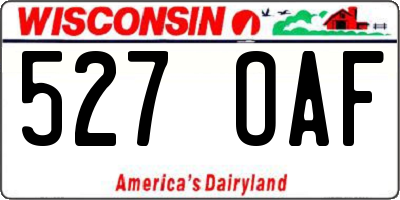 WI license plate 527OAF