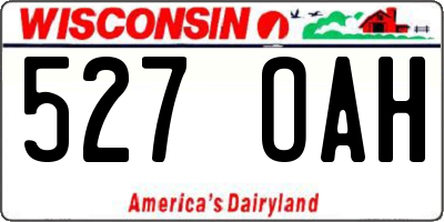 WI license plate 527OAH