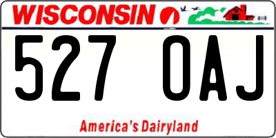 WI license plate 527OAJ