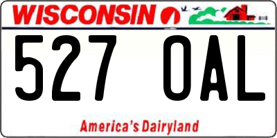WI license plate 527OAL