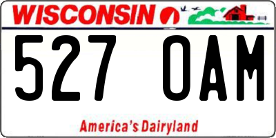 WI license plate 527OAM