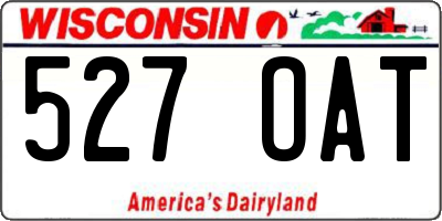 WI license plate 527OAT