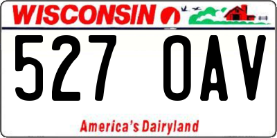 WI license plate 527OAV