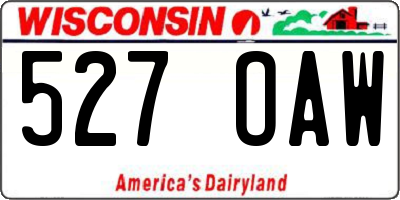 WI license plate 527OAW