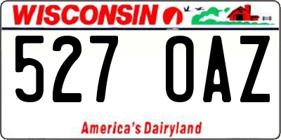 WI license plate 527OAZ