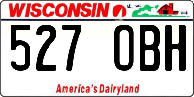 WI license plate 527OBH