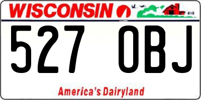 WI license plate 527OBJ