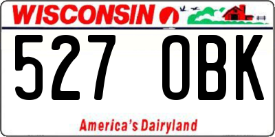 WI license plate 527OBK