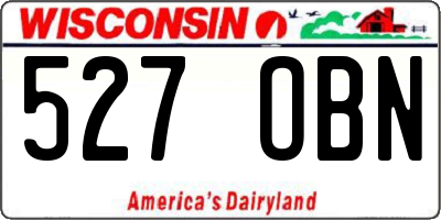 WI license plate 527OBN