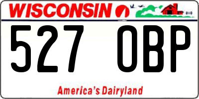 WI license plate 527OBP