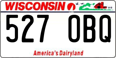 WI license plate 527OBQ