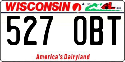 WI license plate 527OBT