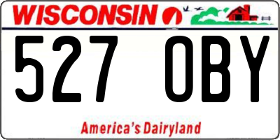 WI license plate 527OBY