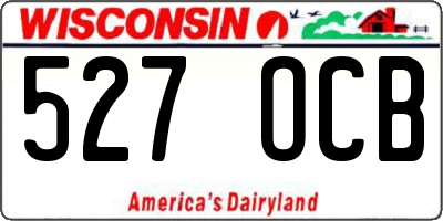 WI license plate 527OCB