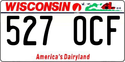 WI license plate 527OCF