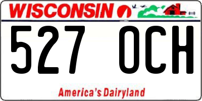 WI license plate 527OCH